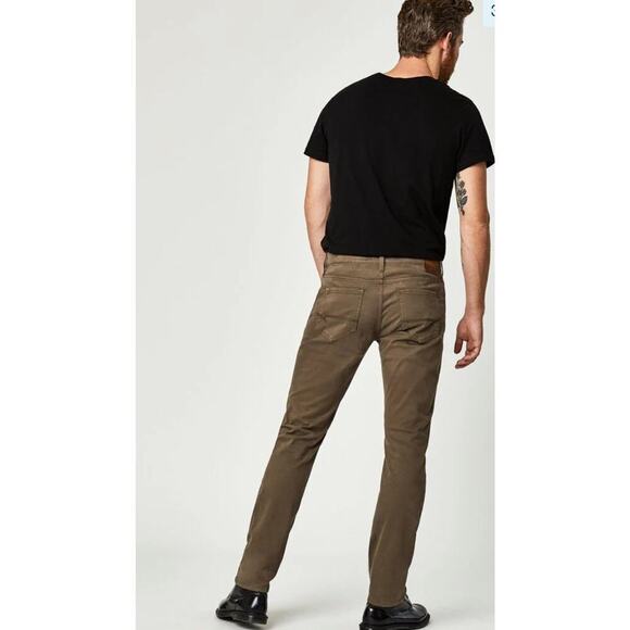 Mavi Jeans Zach Straight Leg Pants in Morel Satin Twill Cotton Blend, 34 x 30 - Picture 8 of 8